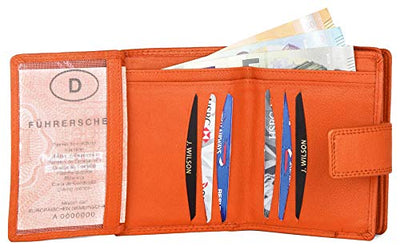 J. Wilson London Ladies RFID Safe Designer Soft Leather Purse Card Women Clutch Wallet with Zip Pocket Gift Boxed