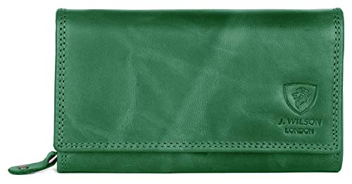 Ladies RFID Safe Designer Soft Leather Purse Card Women Clutch