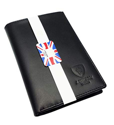 RFID Blocking REAL LEATHER PASSPORT TRAVEL WALLET COVER HOLDER ORGANISER