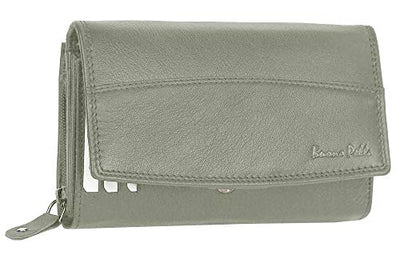 Buono Pelle Ladies Designer Luxury Quality Soft Nappa Leather Purse Card Women Clutch Wallet with Zip Pocket Gift Boxed