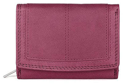 Ladies Rfid Protection Real Leather Purse Card Women Wallet Zip Coin Pocket