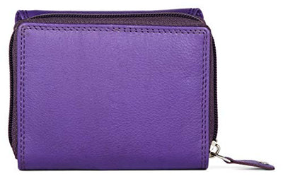 J. Wilson London Ladies RFID Safe Designer Leather Purse Card Women Wallet Zip Pocket Boxed