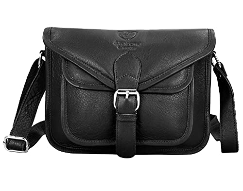 J. Wilson London Messenger Bag Women Leather Flapover 5 Litres