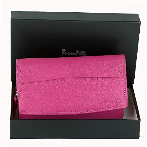 Ladies Designer Luxury Quality Soft Nappa Leather Purse Card Women Clutch Wallet with Zip pocket Gift Boxed
