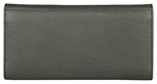 J. Wilson London Ladies RFID Safe Designer Soft Leather Purse Card Women Clutch Wallet with Zip Pocket Gift Boxed