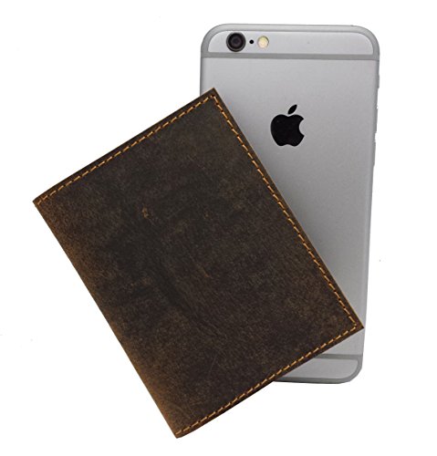 Designer J WILSON London HAND CRAFTED Real Leather Mens Wallet Credit Carder Holder Bifold Slim Raw Oiled Hunter Purse With Gift Box