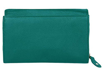 Buono Pelle Ladies Designer Luxury Quality Soft Nappa Leather Purse Card Women Clutch Wallet with Zip Pocket Gift Boxed