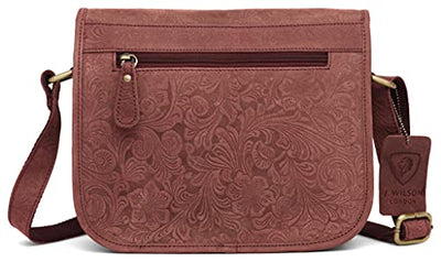 J. Wilson London Messenger Bag Women Leather Flapover 5 Litres