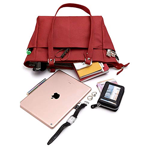 Designer Genuine Real Nappa Leather Handmade Women Ladies Travel Satchel Everyday Crossover Cross body Work iPad Shoulder Handbag Bag