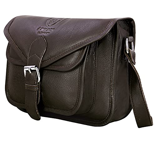 J. Wilson London Messenger Bag Women Leather Flapover 5 Litres