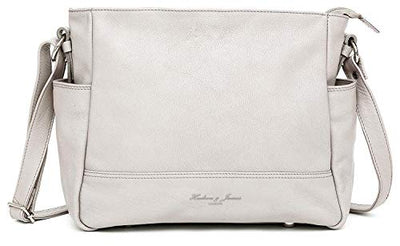 Hudson & James Designer Genuine Leather Women Ladies Travel Satchel Everyday Crossover Cross body Work iPad Shoulder Handbag Bag