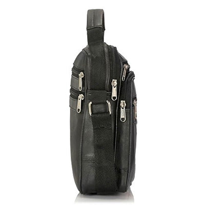 Real Leather Man Bag Mens Shoulder Bag Cross Body Messenger Bag Travel Holiday Mobile Phone Organizer