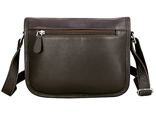 J. Wilson London Messenger Bag Women Leather Flapover 5 Litres