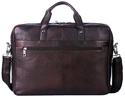 J WILSON London - Designer Genuine Real Distressed Leather 15" Laptop Handmade Unisex Crossover Flapover Everyday Crossover Work iPad Shoulder Messenger Briefcase Bag