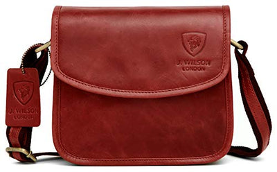 J. Wilson London Satchel Bag Women Leather Crossover 2 litres