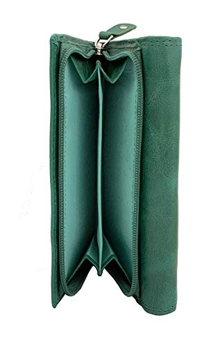 Buono Pelle Ladies Designer Luxury Quality Soft Nappa Leather Purse Card Women Clutch Wallet with Zip Pocket Gift Boxed