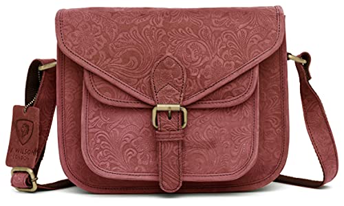 J. Wilson London Messenger Bag Women Leather Flapover 5 Litres