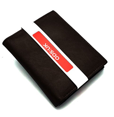 Mens HIGH Luxury Soft Leather TRI FOLD Design Wallet Credit Card Slots, ID Window and Coin Pocket