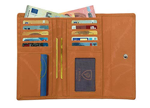 J. Wilson London Ladies RFID Safe Designer Leather Purse Card Women Wallet Zip Pocket Boxed