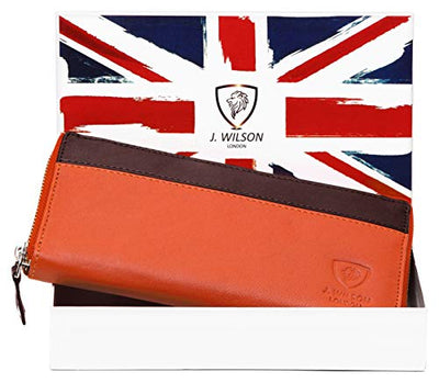 Ladies Designer RFID Safe Protection Luxury Quality Vintage Real Leather Purse Multi Credit Card Women Clutch Wallet with Zip Coin Pocket