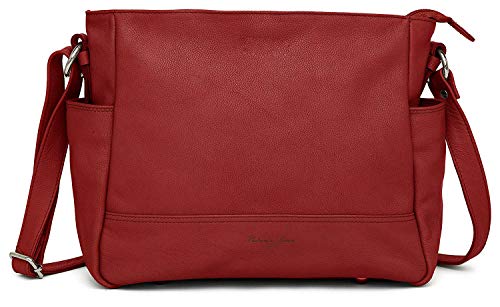 Hudson & James Designer Genuine Leather Women Ladies Travel Satchel Everyday Crossover Cross body Work iPad Shoulder Handbag Bag