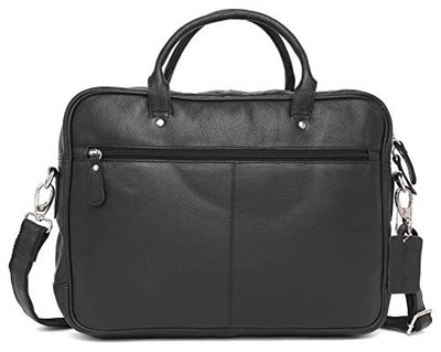 Hudson & James - Leather 13" Laptop Designer Genuine Real Napa Handmade Unisex Cross Body Everyday Crossover Work iPad Shoulder Messenger Bag