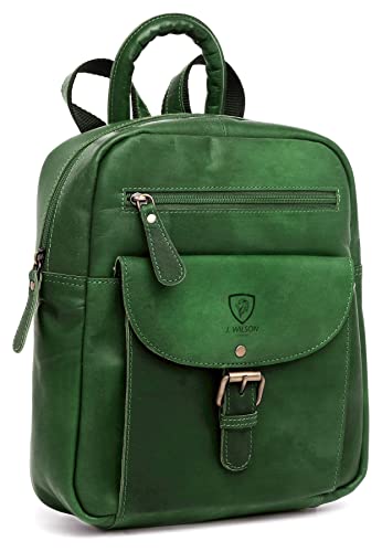 Ladies Backpack J Wilson London Leather Backpack for Women Girls Schoolbag Casual Daypack School Bag Satchel