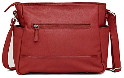 Hudson & James Designer Genuine Leather Women Ladies Travel Satchel Everyday Crossover Cross body Work iPad Shoulder Handbag Bag