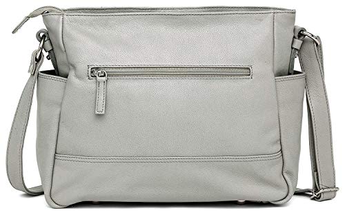 Hudson & James Designer Genuine Leather Women Ladies Travel Satchel Everyday Crossover Cross body Work iPad Shoulder Handbag Bag