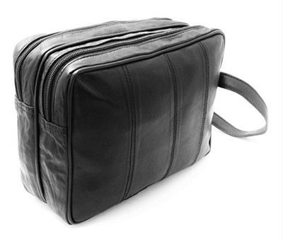 ODS:UK® Mens Genuine Leather Toiletry Travel WASH Gym Bag Travel KIT Overnight