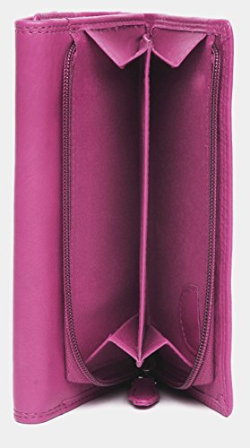 J. Wilson London Ladies RFID Safe Designer Leather Purse Card Women Wallet Zip Pocket Boxed