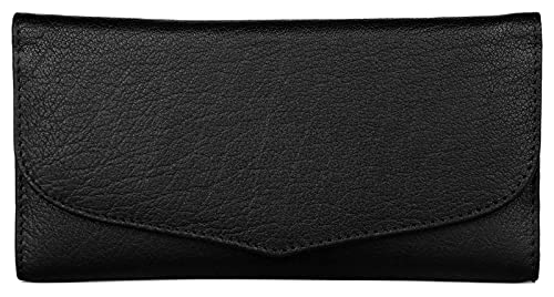 J. Wilson London Ladies RFID Safe Designer Soft Leather Purse Card Women Clutch Wallet with Zip Pocket Gift Boxed