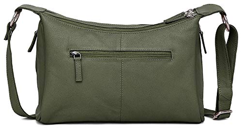 Hudson & James Designer Genuine Leather Women Ladies Travel Satchel Everyday Crossover Cross body Work iPad Shoulder Handbag Bag