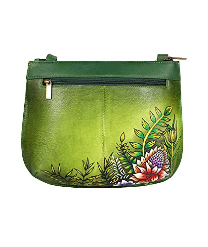 Designer Hand Painted Genuine Real Nappa Leather Handmade Women Ladies Travel Satchel Everyday Crossover Cross body Work Shoulder Handbag Bag