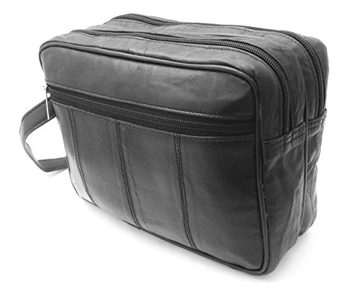 ODS:UK® Mens Genuine Leather Toiletry Travel WASH Gym Bag Travel KIT Overnight