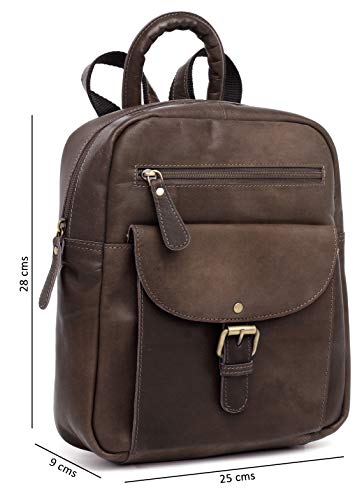 Ladies Backpack J Wilson London Leather Backpack for Women Girls Schoolbag Casual Daypack School Bag Satchel