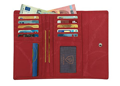 J. Wilson London Ladies RFID Safe Designer Leather Purse Card Women Wallet Zip Pocket Boxed