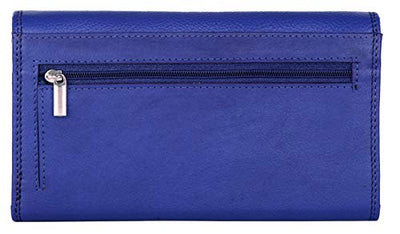 J. Wilson London Ladies Luxury Designer Wallet with Multiple Compartments, Soft Nappa Leather, RFID Protection, Zip Pocket, for Women