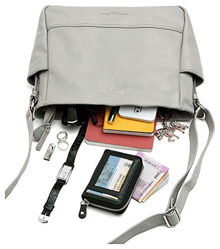 Hudson & James Designer Genuine Leather Women Ladies Travel Satchel Everyday Crossover Cross body Work iPad Shoulder Handbag Bag