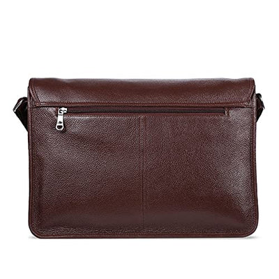 J. Wilson London - 13.5" Laptop Designer Genuine Real Nappa Handmade Unisex Crossover Flapover Everyday Crossover Work iPad Shoulder Messenger Bag