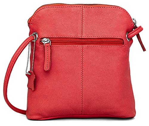 Hudson & James Designer Genuine Leather Women Ladies Travel Satchel Everyday Crossover Cross body Work iPad Shoulder Handbag Bag