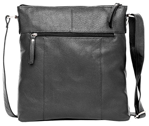 J. Wilson London - Designer Genuine Real Nappa Leather Handmade Women Ladies Travel Satchel Everyday Crossover Cross body Work iPad Shoulder Handbag Bag