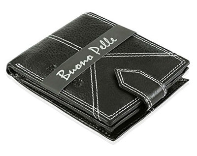 BUONO+RFID+Blocking+Men%27s+Designer+Pelle+Real+Soft+Leather+