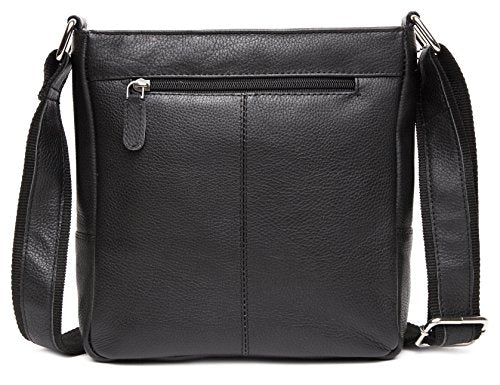 J. Wilson London 100% Pure Genuine Real Nappa Leather Handmade Mens Leather Flapover Everyday Crossover Shoulder Work iPad Messenger Bag