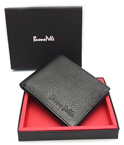 Mens RFID Blocking Designer Quality Real Leather Wallet Credit Card Holder Purse