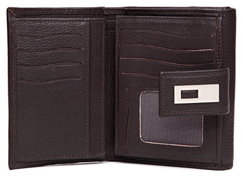 J. Wilson London Ladies RFID Safe Designer Soft Leather Purse Card Women Clutch Wallet with Zip Pocket Gift Boxed