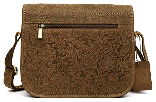 J. Wilson London Messenger Bag Women Leather Flapover 5 Litres