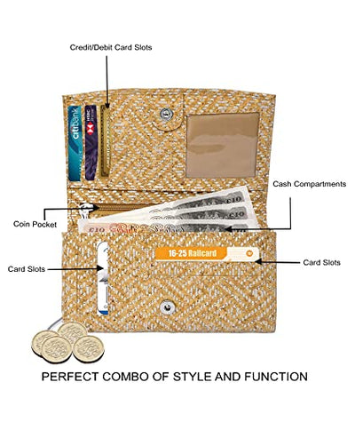 Ladies Cork Vegan RFID Blocking Card Holder Wallet Purse Card Women Wallet