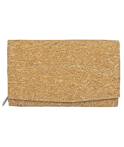 Ladies Cork Vegan RFID Blocking Card Holder Wallet Purse Card Women Wallet