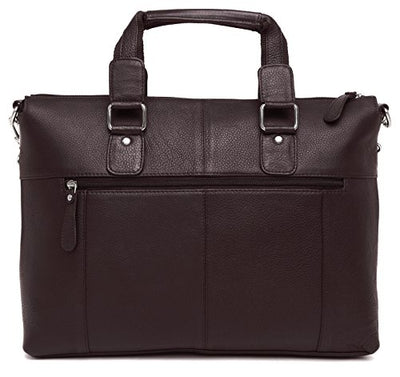 J. Wilson London - Designer Genuine Real Nappa Leather 15" Laptop Handmade Unisex Crossover Flapover Everyday Crossover Work iPad Shoulder Messenger Briefcase Bag